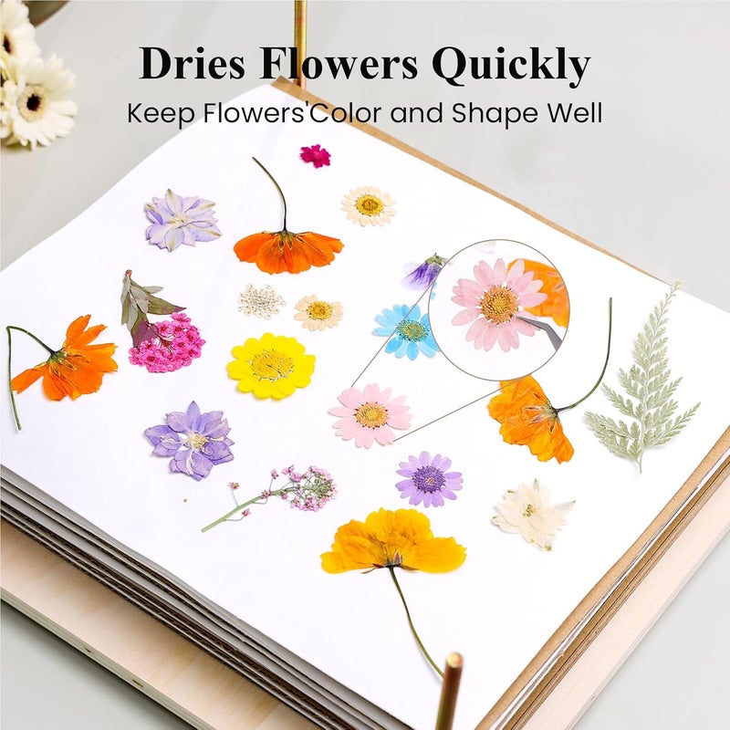 Aboofx Flower Press Kit, Craft Kits 11.2" x 11.2" 8 Layers Wooden Flower Pressing Kit for Crafts Pressed Flowers and Plant for DIY Art, Preservation for Bookmark Frame Wedding Drying - Image 5